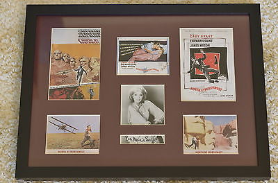 Framed "North by Northwest" Collage with Eva Marie Saint Autograph (with COA)