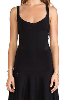 TORN BY RONNY KOBO Loriana Black Sheer Panels Drop Waist Dress - Size Public Counsel TORN BY RONNY KOBO Loriana Black Sheer Panels Drop Waist Dress - Size Public Counsel