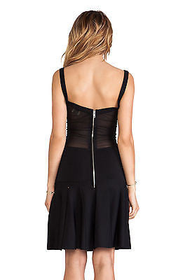 TORN BY RONNY KOBO Loriana Black Sheer Panels Drop Waist Dress - Size Public Counsel TORN BY RONNY KOBO Loriana Black Sheer Panels Drop Waist Dress - Size Public Counsel