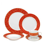 MIKASA Parchment Rouge 20-Piece Dinnerware Set (Serves 4) - (Four Sets Available)
