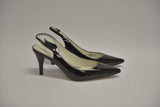 KENNETH COLE "Secret Date" Black Patent Leather Slingback Heels (New)