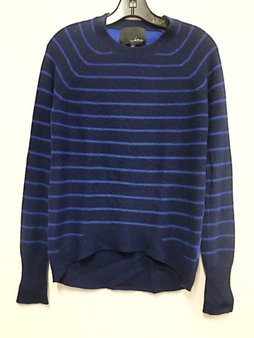 LINE Knitwear Striped Cashmere Midnight Sweater - Size Small/Petite