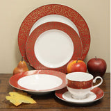 MIKASA Parchment Rouge 20-Piece Dinnerware Set (Serves 4) - (Four Sets Available)