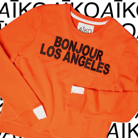 AIKO Bonjour Los Angeles Sweatshirt - Size Small